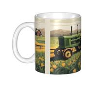 UDFKGLP Tractor farm Pattern mug ceramic Mugs for cappuccino, latte, cereal, yogurt, milk, hot or cold drinks Micro-wave oven