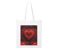 UDFKGLP valentine's day red heart flower Pattern Woman Canvas Tote Bag Strong and durable for traveling, shopping, Daily One Size
