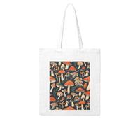 UDFKGLP Vintage Edible Mushrooms Pattern Woman Canvas Tote Bag Strong and durable for traveling, shopping, Daily One Size