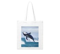 UDFKGLP Whales at sea Pattern Woman Canvas Tote Bag Strong and durable for traveling, shopping, Daily One Size