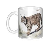 UDFKGLP Wild bobcat Pattern mug ceramic Mugs for cappuccino, latte, cereal, yogurt, milk, hot or cold drinks Micro-wave oven