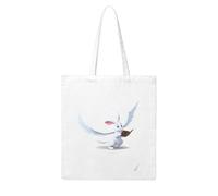 UDFKGLP Winged rabbit looking at textbook Pattern Woman Canvas Tote Bag Strong and durable for traveling, shopping, Daily One Size