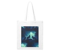 UDFKGLP Wolf Howling At Full Moon Pattern Woman Canvas Tote Bag Strong and durable for traveling, shopping, Daily One Size