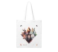 UDFKGLP Wolves and Reindeer Pattern Woman Canvas Tote Bag Strong and durable for traveling, shopping, Daily One Size