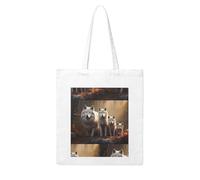 UDFKGLP wolves family Pattern Woman Canvas Tote Bag Strong and durable for traveling, shopping, Daily One Size