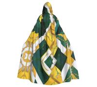 UDFKGLP Yellow Green Marble Pattern Adult Hooded Cloak is a super large, comfortable, and durable Halloween hooded poncho