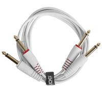 UDG 1.5M White Straight 1/4'' Jack Male to Dual 1/4'' Jack Male Audio Cable for DJ/Producer, Compatible with Musical Instrument, Amplifier, Speaker