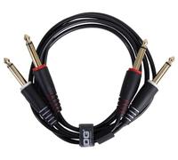 UDG Audio Cable Set 1/4'' Jack - 1/4'' Jack Black Straight 1.5M. Compatible with all Jack to Jack devices