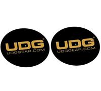 UDG Slipmat Set Black / Golden U9935 | Smooth DJ performance on any turntable; premium polyester felt slipmat, 30cm diameter, UDG logo