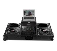 UDG U91086BL Ultimate Flight Case Set for 2x Pioneer DJ CDJ-3000 + A9 (with Wheels and Laptop Shelf)