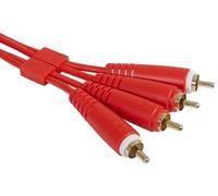 UDG 2 x RCA - 2 x RCA Cable Straight 3m-Red