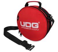 UDG Ultimate DIGI Headphone Bag, Red (U9950RD) | Compact headphone bag for DJs; padded compartment, accessories pocket, adjustable shoulder strap