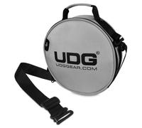 UDG Ultimate DIGI Headphone Bag, Silver (U9950SL) | Compact headphone bag for DJs; padded compartment, accessories pocket, adjustable shoulder strap