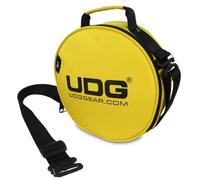 UDG Ultimate DIGI Headphone Bag, Yellow (U9950YL) | Holds most foldable DJ headphones; foam-padded; pocket for USB sticks, phone and cards; detachable shoulder strap