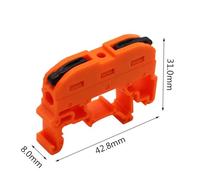 UDHBJEBQ 10Pcs 211 1Pin Din Rail Universal Quick Fast Compact Wire Cable Connector Conductor Terminal Block with Lever Replace UK2.5B(211-ORANGE,1 PCS)