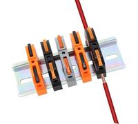 UDHBJEBQ 10Pcs 211 1Pin Din Rail Universal Quick Fast Compact Wire Cable Connector Conductor Terminal Block with Lever Replace UK2.5B(211-ORANGE)