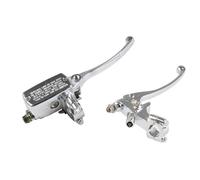 UDHSNJZG Motorbike Levers Motorcycle 7/8" 22MM Handlebar Master Cylinder Hydraulic Brake Control With Clutch Lever(Silver)