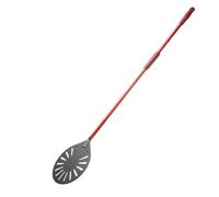 UDHSNJZG Pizza Paddle 9 Inch Pizza Turning Peel Perforated Turner Aluminum Alloy Handle Shovel Tools Oven Accessories(Long Red Handle)
