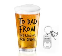 UDIANIS Christmas Gifts for Dad, 16OZ/480ml Drinking Glasses for Men, Fathers Day Dad Gifts from Daughter Son Wife, Birthday Gifts for Husband Grandpa on Fathers Day Anniversary Birthday