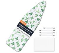 UDIANIS Ironing Board Cover Fit 122x38cm Board, Elastic Edge Padding Ironing Board Covers, Easy Fit and Scorch Resistant, Include 4 Fasteners and Protective Scorch Mesh Cloth