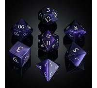 UDIXI Gemstone DND Dice Set 7PCS Cat's Eye Stone D&D Polyhedral Dice for Role Playing Tabletop Games