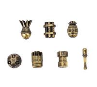 UDIXI Metal Dice Set D&D RPG 7PCS Polyhedral Metal DND Dice with Leather Pouch for Role Playing Games and Other Tabletop Game (Ancient Bronze)