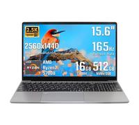 UDKED 15.6 inch Metal Laptop,AMD Ryzen 7 5700U,8 Core 16 Thread,2.5K LCD 2560*1440 IPS 165Hz Notebook,DDR4 16GB Nvme 512GB SSD,UK Keyboard Film/Win11 Business Computer,Backlit,HDMI,Data Type-C,USB 3.0