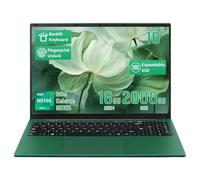 UDKED 16 Inch Green Laptop,1920 * 1200 IPS,16GB DDR4 Notebook PC, Celeron N5105(up to 2.9 GHz),Lightweight Notebook with Backlit Keyboard and Fingerprint Unlock Green, 16G+2000 SSD