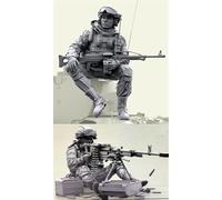 UDNDASBE 1/35 European Commando Soldier Resin Model Kit Unpainted and unassembled soldier resin model kit (2 figures) // I9x7J57