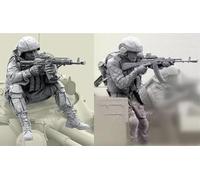 UDNDASBE 1/35 European Commando Soldier Resin Model Kit Unpainted and unassembled soldier resin model kit (2 figures) // I9x7J47