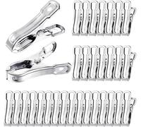 UDNUYFGZ 10PCS 12cm Beach Towel Clips, Heavy Duty Clothes Pegs for Towel, Quilt, and Laundry, Strong Stainless Steel Towel Clips for Hanging Clothes