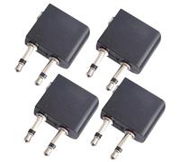 UDNUYFGZ 4 Pcs Airline Headphone Adapter, Gold Plated 3.5mm Jack Airplane Audio Adapters, Stereo Airline Earphone Adapter for Headphones