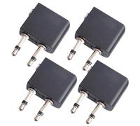 UDNUYFGZ 4 Pcs Airline Headphone Adapter, Gold Plated 3.5mm Jack Airplane Audio Adapters, Stereo Airline Earphone Adapter for Headphones, Premium Flight Headphone Converter for Inflight Entertainment