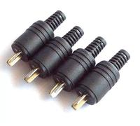 UDNUYFGZ NUGZ 2 Pin Din Male Hi Fi Speaker/Loudspeaker Cable Plugs with Screw Connections Connector Screw Terminals Strain[4 Pack]