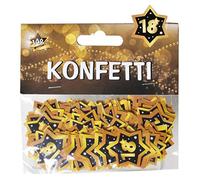 Udo Schmidt GmbH 13011 Confetti - 14 g - Black/Gold - Number, Zahl 18