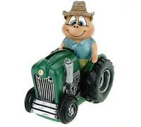 Udo Schmidt Money Box Farmer on Tractor 15 cm Farm Tractor Multicoloured 12 x 11 x 8 cm