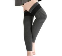 UDOARTS Cotton Leg Sleeves Four Seasons Leg Warmers With Anti-slip Adjustable Strap For Men And Women(1 pair)(Dark Grey, XL)