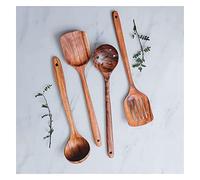 Wooden Spoon Wooden Spatula Beech Wood Unpainted Cooking Spatula Spatula Kitchen Utensil Set