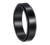 Udolfly Mens Fidget Rings Anxiety Spinner Rings for Men Classic Chain Rings for Women Adults Titanium Steel Ring, 4 UK, Metal, No Gemstone