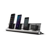 udoq THE DOCKING SYSTEM | No Cables Visible | Luxury Universal Charging Station for 4 Smartphones Tablets Kindle & Co | Aluminium Multi Device USB Charging Stand