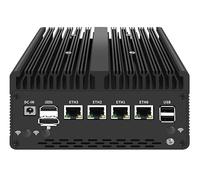 UDPTCP Fanless 8505 Mini PC with DDR5 M.2 Nvme 4xi226 2.5G LAN, USB, HDMI, DP, SIM Card Slot, Type c, Mini Computer Computer Support Dual Band WiFi for Business
