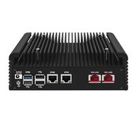 UDPTCP Fanless Mini PC,Alder Lake N200 (Up to 3.7GHz) NO DDR5 RAM NO M.2 NVMe SSD,Firewall Hardware IntelX550-T2 2x10GbE RJ45, 2x2.5GbE LAN OPNsense Appliance,AES-NI, 2HD, TF/WiFi 6,2SATA