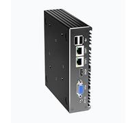 UDPTCP Fanless Mini PC, Industrial PC, Mini Computer Dual Core N2840, 4K HD+VGA, 2Gigabit Ethernet, USB, Mini Desktop PC HD VAG Dual Display, WiFi/Win10/Linux,8GB RAM 128GB SSD