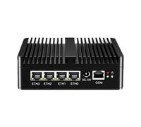 UDPTCP Fanless Mini PC N5105 with 4 I226-V 2.5G LAN, 2 USB 2.0 Ports, 2 USB 3.0 Ports, SIM Card Slot, Dual Band WiFi Compatible Mini Computer for Industry