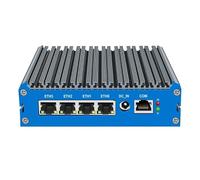 UDPTCP Fanless Mini PC N5105 with DDR4 M.2 Nvme 4*i226 2.5G LAN, 2*USB2.0, 2*USB3.0,HDMI,DP,SIM Card Slot,Mini Desktop Computer Support Dual Band WiFi for Industry Business,8GB RAM 128GB SSD