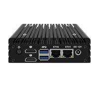 UDPTCP Firewall Appliance Mini PC,N100(up to 3.4GHz) Fanless Mini Computer Router with 2xInteli226,DDR5 M.2 PCIE3.0 2xSATA3.0,WiFi6 USB3.2,4K 2HD Support Home Office OPNsense AES-NI,NO RAM NO SSD
