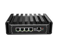 UDPTCP I3-1115G4 Fanless Mini PC with 4 x i226 2.5G LAN, DDR4 1 M.2, 2 USB 3.0, 2 USB 2.0, SIM Card Slot, Dual Band Mini WLAN Computer Support for Business