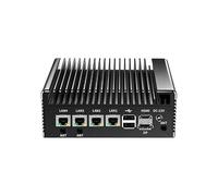 UDPTCP Industrial Desktop Computer,10-Layer PCB Board Mini PC N100,4 * i226-v/i225-v 2.5GLAN,RS232/ RS485COM,USB3.0,GPIO,WiFi,Micro Firewall Appliance Router for Home/Business,NO RAM NO SSD(M.2 NVMe)