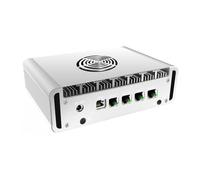 UDPTCP Industrial PC Ryzen R2314 Processor, NO RAM NO SSD, Firewall Mini PC with 4-Port 2.5GbE Network, HD+DP Display, ROS Soft Routing/Linux IoT Gateway/AI Edge Computing Terminal/Embedded 4G/5G