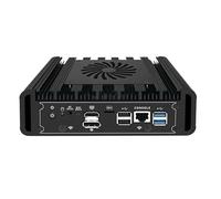 UDPTCP Micro Firewall Appliance, 6 i226-V 2.5Gbe LAN Ports, Mini PC J6412((4C/4T), 2*DDR4 1*M.2 Support AES-NI Barebone Router PC VPN, SIM Card Slot, M.2 WiFi Slot,at/ATX,4K HD DP,NO RAM NO SSD